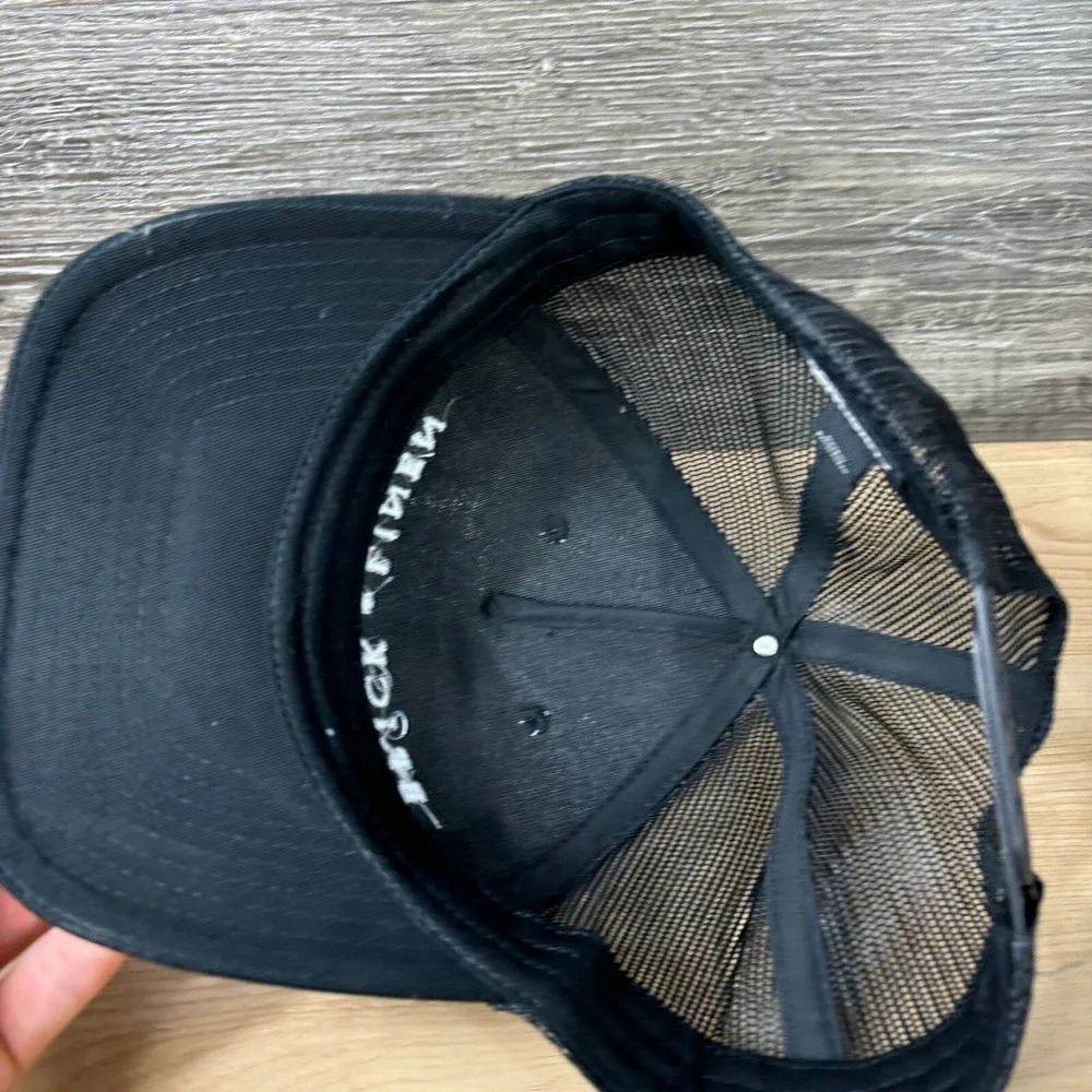 Brick Linen Hat‎ Cap Snapback Black Trucker Adjustable